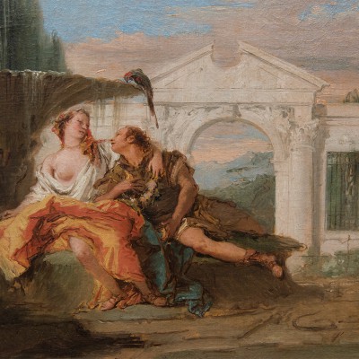 Giovanni Battista Tiepolo (1696-1770) - Rinaldo et Armida dans le jardin enchanté d'Armida - Les adieux de Rinaldo à Armanda