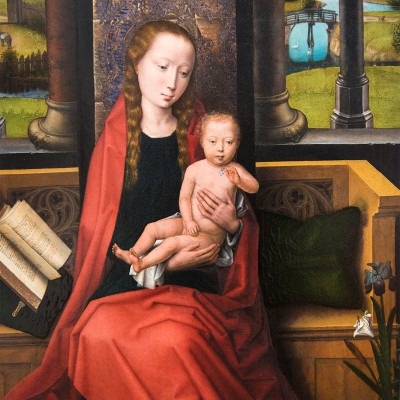 Hans Memling (1440-1494) - Vierge à l'Enfant trônan1480/90