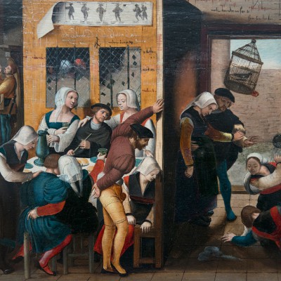 Pieter Bruegel l'Ancien (1525/1530-1569) - Les proverbes des Pays-Bas, 1559