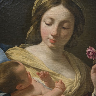 Simon Vouet (Paris, 1590 - Paris, 1649) La Vierge et l'enfant Jésus vers 1638 huile sur toile - Musée des Beaux Arts de Marseille