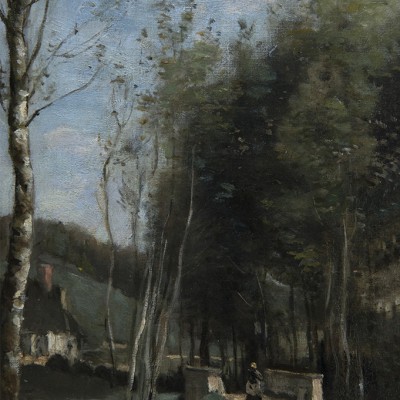 Jean-Baptiste Camille Corot (Paris, 1796 - Paris, 1875) Le Petit pont vers 1860 huile sur toile