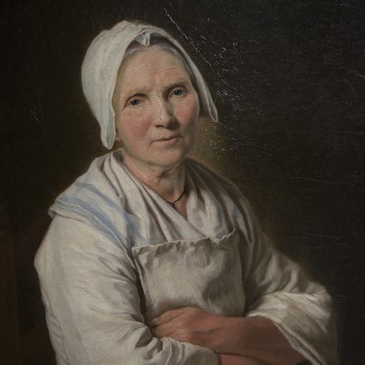 Françoise Duparc (Murcie, Espagne, 1726 - Marseille, 1778) La Vieille - huile sur toile