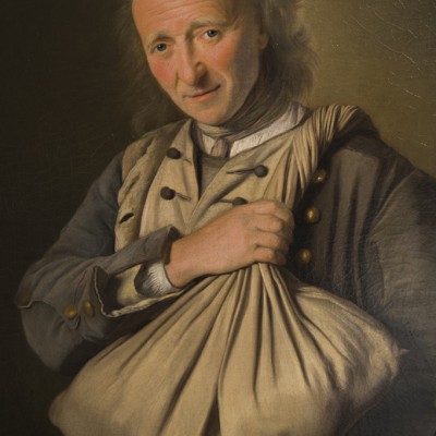 Françoise Duparc (Murcie, Espagne, 1726 - Marseille, 1778) L'homme à la besace huile sur toile