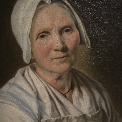 Françoise Duparc (Murcie, Espagne, 1726 - Marseille, 1778) La Vieille - huile sur toile