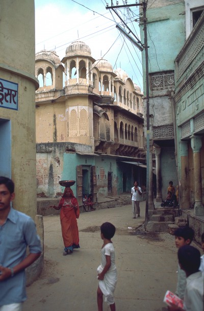 Rue de Dundlod province du Shekawati - Inde 1985