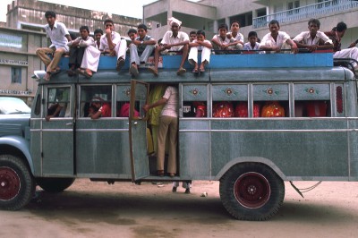 Bus à Mandawa région du Shekawati - Inde 1985