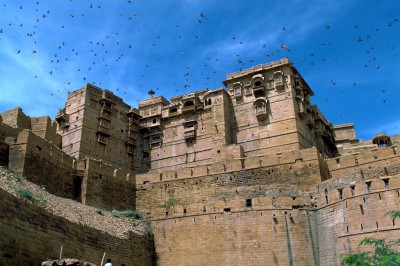 Palais du Maharawal citadelle de Jaisalmer - Rajasthan - Inde 1985