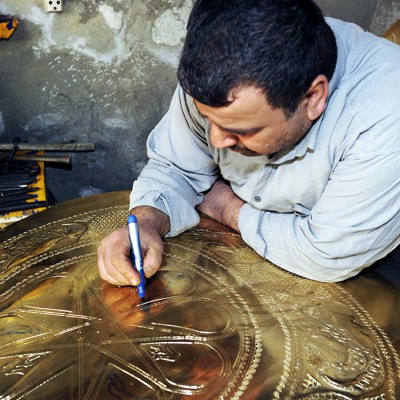 Métallurgie artisanale d’Alep : petite métallurgie traditionnelle du cuivre.