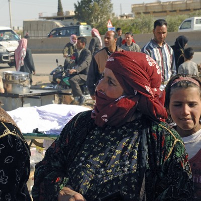 Scène de marché près de Palmyre