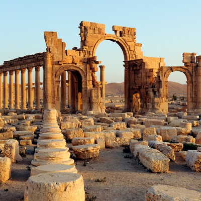 L'arc monumental érigé sous le règne de Septime Sévère. Palmyre - Syrie