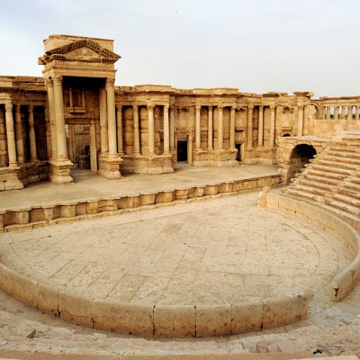 Le théâtre : construit entre la première et la seconde moitié du IIe siècle ap. J.-C. Palmyre - Syrie