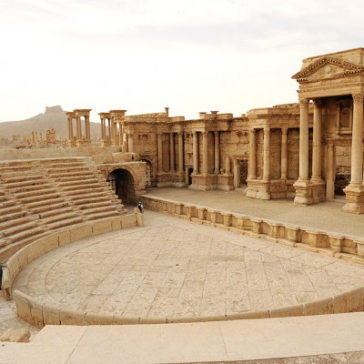 Le théâtre : construit entre la première et la seconde moitié du IIe siècle ap. J.-C. Palmyre - Syrie
