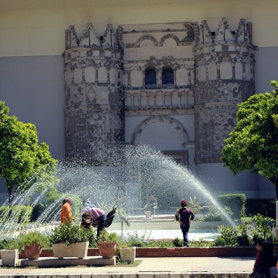 Musée National de Damas : le portail de Qasr al-Hayr al-Gharbi, servant d’entrée au musée