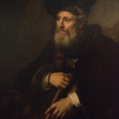 Figure de vieil homme - Rembrandt Harmensz van Run (1606-1669) Hollande 1645 - Huile sur toile - Musée Calouste Gulbenkian - Lisbonne
