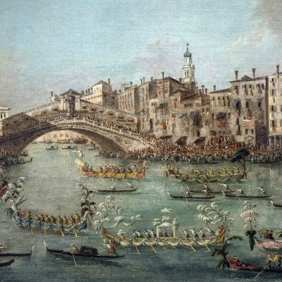 Régatte sur le grand Canal près du pont Rialto - Giacomo Guardi (1764-1835) - Venise - Musée Calouste Gulbenkian - Lisbonne