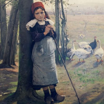 Václav Brožìk (1851-1901) - Goose girl. 