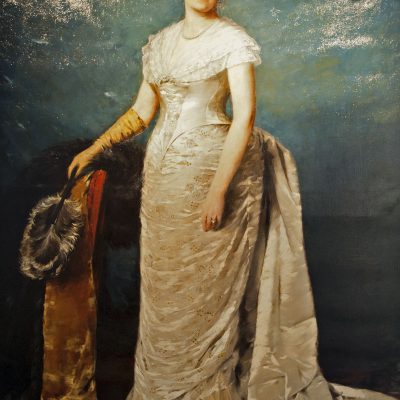 Václav Sochor (1855-1935) portrait d'une dame vêtue élégamment - Musée du couvent Saint-Georges Prague 2011