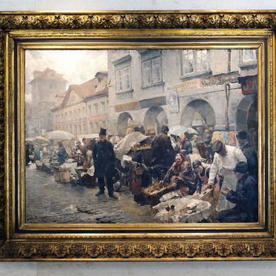 Luděk Marold (1865-1898) Prague le marché aux œufs - 1888 - Musée du couvent Saint-Georges Prague 2011