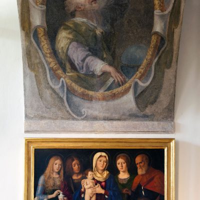 Pasqualino Di Niccolo 1496-1504 La Vierge et l’Enfant, Marie Madeleine, Jean l’évangéliste, Joseph (?). 