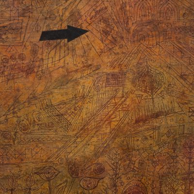Flèche dans le jardin. 1929. Huile et tempera sur toile de lin. centre Pompidou, Musée national d'art Moderne, Paris Donation Louise et Michel Leiris 1984.