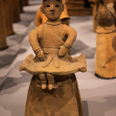 Seated Women - Haniwa  (Terracotta tomb figurine) - From Kokai, Oizumi-machi, Gunma. Kofun period, 6th century
