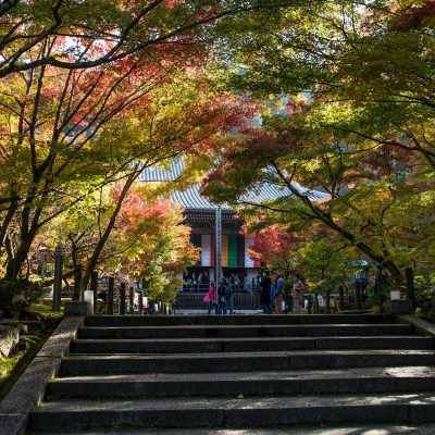 Egalement appelé « Temple aux feuilles d'érables », le Zenrin-ji est niché sur la montagne Higashiyama, à l'Est de l'ancienne capitale.