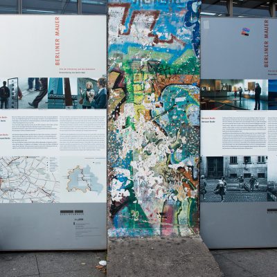 La Potsdamer Platz - Blocs du mur de Berlin
