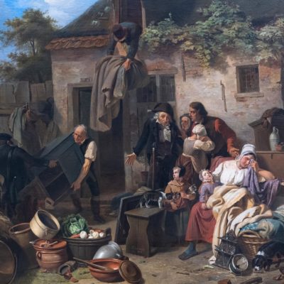 Joseph Geirnaert 1791-1859 - Vente après une saisie judiciaire 1835 - huile sur toile