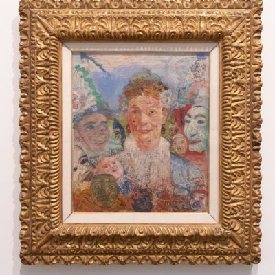 James Ensor - Ostende 1860 -1949 - Vieille Dame aux masques, 1889 huile sur toile