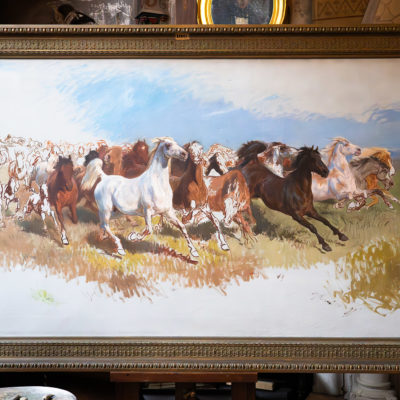 Rosa Bonheur, Chevaux en liberté ou Chevaux sauvages fuyant l’incendie © Château de By /Musée Rosa Bonheur