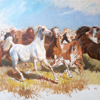 Rosa Bonheur, Chevaux en liberté ou Chevaux sauvages fuyant l’incendie © Château de By /Musée Rosa Bonheur