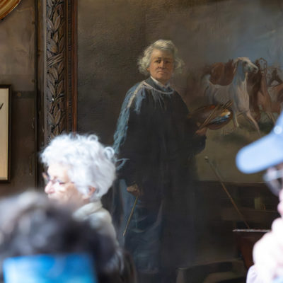 Rosa Bonheur dans son atelier par Georges Achille-Fould (et Rosa Bonheur), 1893.
