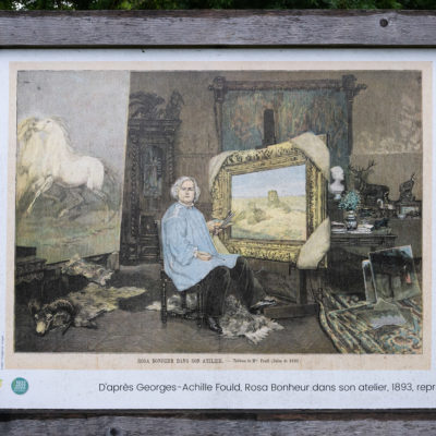 Rosa Bonheur dans son atelier par Georges Achille-Fould (et Rosa Bonheur), 1893.